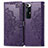 Leather Case Stands Fashionable Pattern Flip Cover Holder for Xiaomi Mi 10S 5G Purple