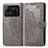 Leather Case Stands Fashionable Pattern Flip Cover Holder for Xiaomi Mi 11 Ultra 5G Gray