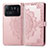 Leather Case Stands Fashionable Pattern Flip Cover Holder for Xiaomi Mi 11 Ultra 5G Pink