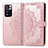 Leather Case Stands Fashionable Pattern Flip Cover Holder for Xiaomi Mi 11i 5G (2022) Rose Gold