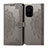 Leather Case Stands Fashionable Pattern Flip Cover Holder for Xiaomi Mi 11i 5G Gray