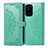 Leather Case Stands Fashionable Pattern Flip Cover Holder for Xiaomi Mi 11i 5G Green