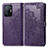Leather Case Stands Fashionable Pattern Flip Cover Holder for Xiaomi Mi 11T 5G Purple