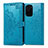 Leather Case Stands Fashionable Pattern Flip Cover Holder for Xiaomi Mi 11X 5G Blue