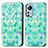 Leather Case Stands Fashionable Pattern Flip Cover Holder for Xiaomi Mi 12 5G Green