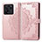 Leather Case Stands Fashionable Pattern Flip Cover Holder for Xiaomi Mi 13T 5G Rose Gold