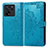 Leather Case Stands Fashionable Pattern Flip Cover Holder for Xiaomi Mi 13T Pro 5G Blue