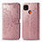 Leather Case Stands Fashionable Pattern Flip Cover Holder for Xiaomi POCO C31 Rose Gold