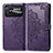 Leather Case Stands Fashionable Pattern Flip Cover Holder for Xiaomi Poco C40 Purple