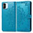 Leather Case Stands Fashionable Pattern Flip Cover Holder for Xiaomi Poco C51 Blue