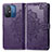 Leather Case Stands Fashionable Pattern Flip Cover Holder for Xiaomi Poco C55 Purple