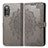 Leather Case Stands Fashionable Pattern Flip Cover Holder for Xiaomi Poco F3 GT 5G Gray