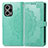 Leather Case Stands Fashionable Pattern Flip Cover Holder for Xiaomi Poco F5 5G Green