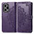 Leather Case Stands Fashionable Pattern Flip Cover Holder for Xiaomi Poco F5 5G Purple