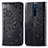 Leather Case Stands Fashionable Pattern Flip Cover Holder for Xiaomi Poco M2 Black