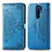 Leather Case Stands Fashionable Pattern Flip Cover Holder for Xiaomi Poco M2 Blue