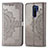 Leather Case Stands Fashionable Pattern Flip Cover Holder for Xiaomi Poco M2 Gray