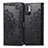 Leather Case Stands Fashionable Pattern Flip Cover Holder for Xiaomi POCO M3 Pro 5G Black