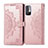 Leather Case Stands Fashionable Pattern Flip Cover Holder for Xiaomi POCO M3 Pro 5G Rose Gold