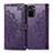 Leather Case Stands Fashionable Pattern Flip Cover Holder for Xiaomi Poco M5S Purple