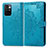 Leather Case Stands Fashionable Pattern Flip Cover Holder for Xiaomi Redmi 10 (2022) Blue