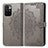 Leather Case Stands Fashionable Pattern Flip Cover Holder for Xiaomi Redmi 10 (2022) Gray