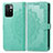 Leather Case Stands Fashionable Pattern Flip Cover Holder for Xiaomi Redmi 10 (2022) Green