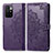 Leather Case Stands Fashionable Pattern Flip Cover Holder for Xiaomi Redmi 10 (2022) Purple