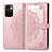 Leather Case Stands Fashionable Pattern Flip Cover Holder for Xiaomi Redmi 10 (2022) Rose Gold