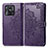 Leather Case Stands Fashionable Pattern Flip Cover Holder for Xiaomi Redmi 10 India Purple