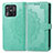 Leather Case Stands Fashionable Pattern Flip Cover Holder for Xiaomi Redmi 10 Power Green