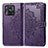 Leather Case Stands Fashionable Pattern Flip Cover Holder for Xiaomi Redmi 10 Power Purple