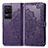 Leather Case Stands Fashionable Pattern Flip Cover Holder for Xiaomi Redmi K40S 5G Purple