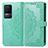 Leather Case Stands Fashionable Pattern Flip Cover Holder for Xiaomi Redmi K50 5G Green