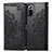 Leather Case Stands Fashionable Pattern Flip Cover Holder for Xiaomi Redmi Note 10 Pro 4G Black