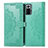 Leather Case Stands Fashionable Pattern Flip Cover Holder for Xiaomi Redmi Note 10 Pro 4G Green