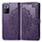 Leather Case Stands Fashionable Pattern Flip Cover Holder for Xiaomi Redmi Note 10 Pro 5G Purple