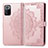Leather Case Stands Fashionable Pattern Flip Cover Holder for Xiaomi Redmi Note 10 Pro 5G Rose Gold