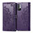 Leather Case Stands Fashionable Pattern Flip Cover Holder for Xiaomi Redmi Note 10T 5G Purple