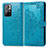 Leather Case Stands Fashionable Pattern Flip Cover Holder for Xiaomi Redmi Note 11 5G Blue