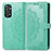 Leather Case Stands Fashionable Pattern Flip Cover Holder for Xiaomi Redmi Note 11 Pro 4G Green