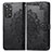 Leather Case Stands Fashionable Pattern Flip Cover Holder for Xiaomi Redmi Note 11 Pro 5G Black