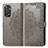 Leather Case Stands Fashionable Pattern Flip Cover Holder for Xiaomi Redmi Note 11 Pro 5G Gray