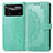 Leather Case Stands Fashionable Pattern Flip Cover Holder for Xiaomi Redmi Note 11E Pro 5G Green