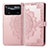 Leather Case Stands Fashionable Pattern Flip Cover Holder for Xiaomi Redmi Note 11E Pro 5G Rose Gold