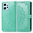 Leather Case Stands Fashionable Pattern Flip Cover Holder for Xiaomi Redmi Note 12 4G Green