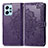 Leather Case Stands Fashionable Pattern Flip Cover Holder for Xiaomi Redmi Note 12 4G Purple