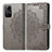 Leather Case Stands Fashionable Pattern Flip Cover Holder for Xiaomi Redmi Note 12S Gray