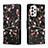 Leather Case Stands Fashionable Pattern Flip Cover Holder H01X for Samsung Galaxy A33 5G Black