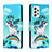 Leather Case Stands Fashionable Pattern Flip Cover Holder H01X for Samsung Galaxy A33 5G Sky Blue